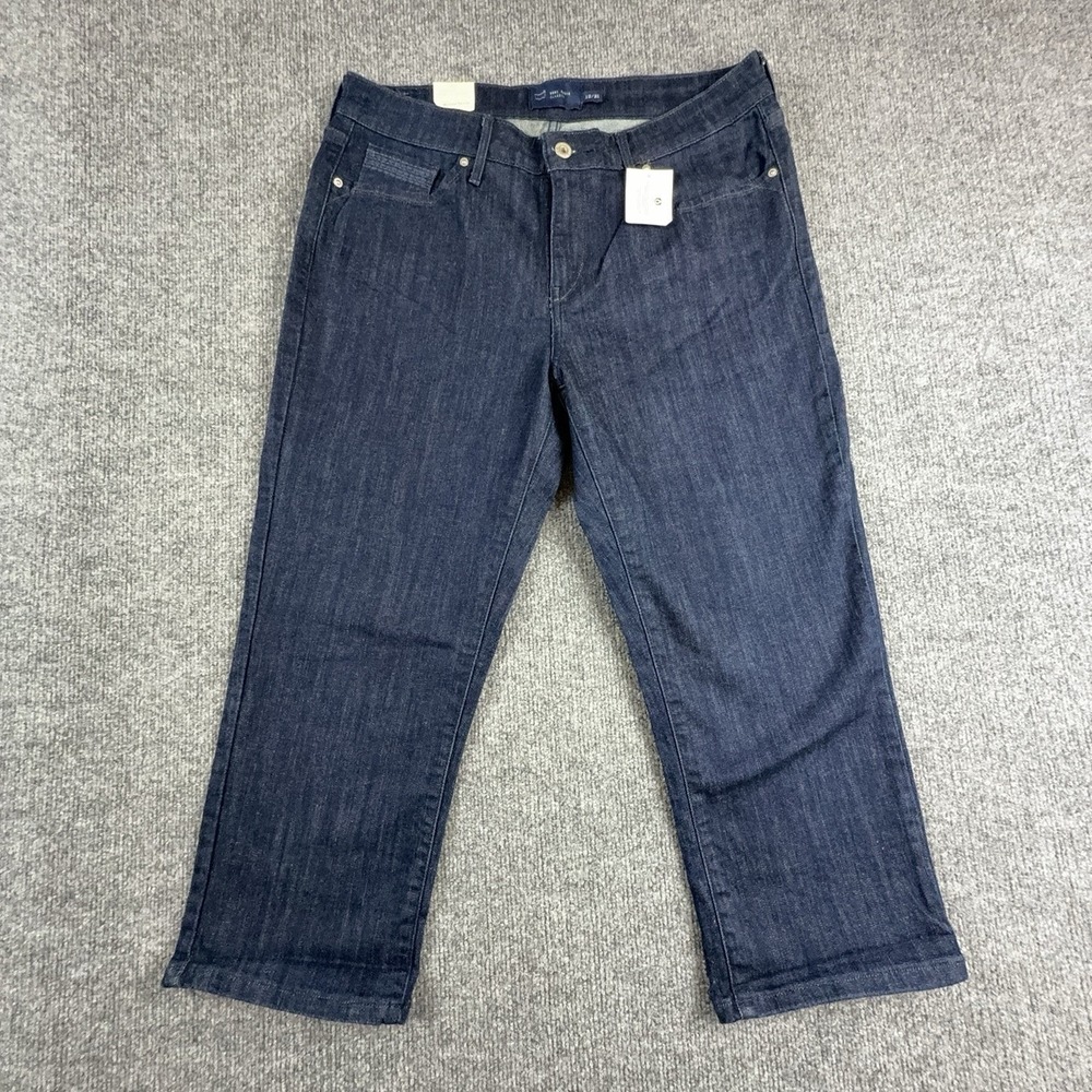 Levi's Demi Curve Classic Capri Jeans Womens 12 Dark Wash Mid Rise Stretch Denim